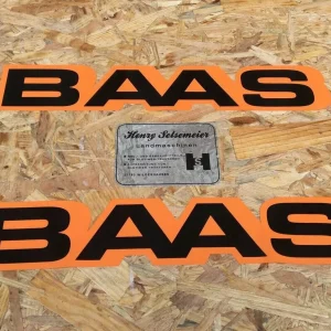 BAAS Frontlader Aufklebersatz Aufkleber Frontladerschwinge Traktor ORANGE