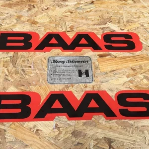 BAAS Frontlader Aufklebersatz Aufkleber Frontladerschwinge Traktor ROT