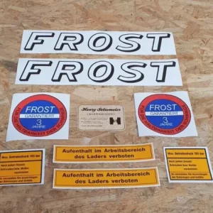 FROST Frontlader Aufklebersatz Aufkleber Frontladerschwinge 1020 1020s