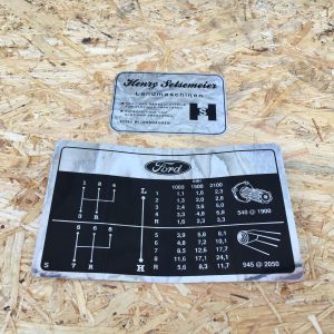Ford Traktor Aufkleber Gangschaltung Schaltschema 8 Gang 2000 3000 4000 3600 3055