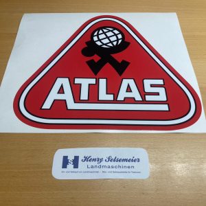 1x ATLAS Dreieck groß Aufkleber Radlader Lader Bagger 52d 52E 62E 51c 51a 62c
