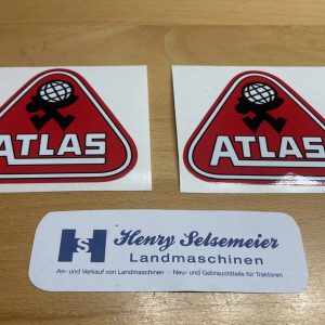 2x ATLAS Dreieck Aufkleber Radlader Lader Bagger 52d 52E 62E 51c 51a 62c 72c