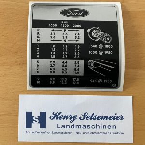 Ford Traktor Aufkleber Schaltung Schaltschema Select O Speed 2000 3000 4000 5000 Dexta