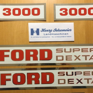 FORD SUPER DEXTA 3000 Traktor Schlepper Aufklebersatz Abziehbild